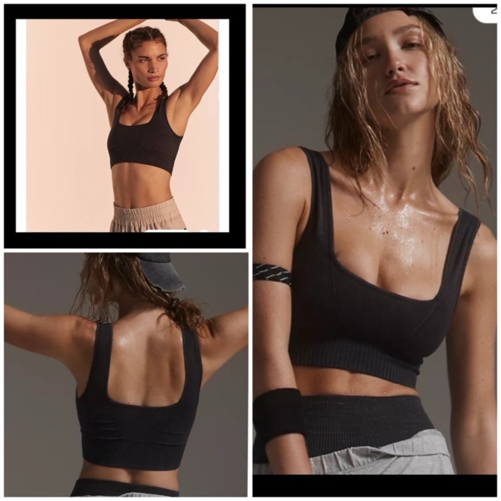 Free People Good Karma Square Neck top in Washed Black NWOT in XS / SMALL